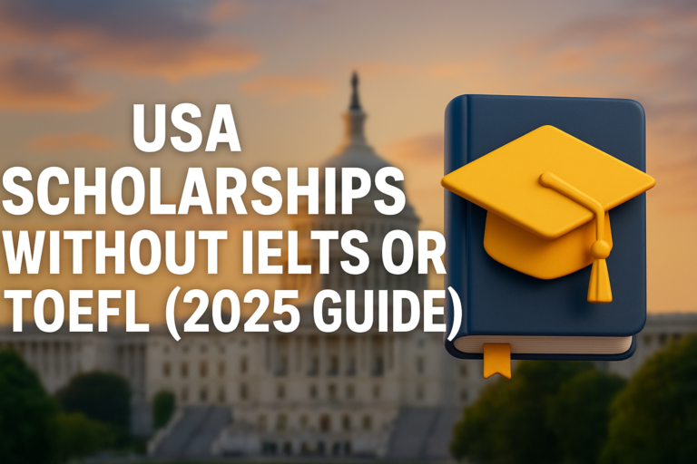 USA Scholarships Without IELTS or TOEFL (2025 Guide)